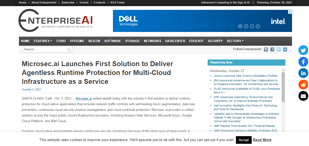 Microsec.ai Launches First Solution to Deliver Agentless Runtime Protection for Multi-Cloud Infrastructure as a Service